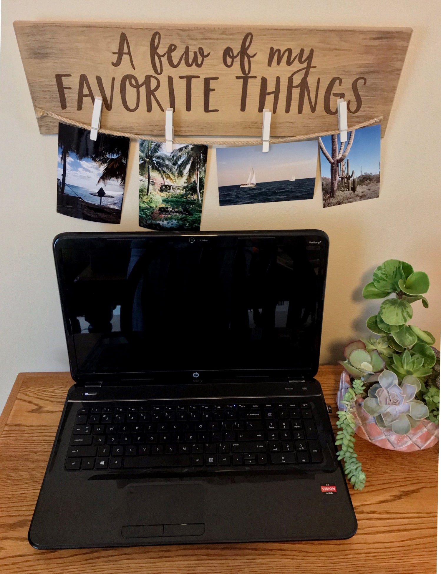 A Few of My Favorite Things Rustic Photo and Keepsake Holder
