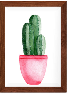 Cacti Watercolor Wall Art- Set of 4, Printable Digital Download, No Shipping
