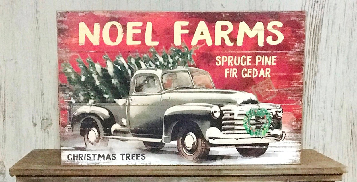 Vintage Christmas Tree Farm Sign
